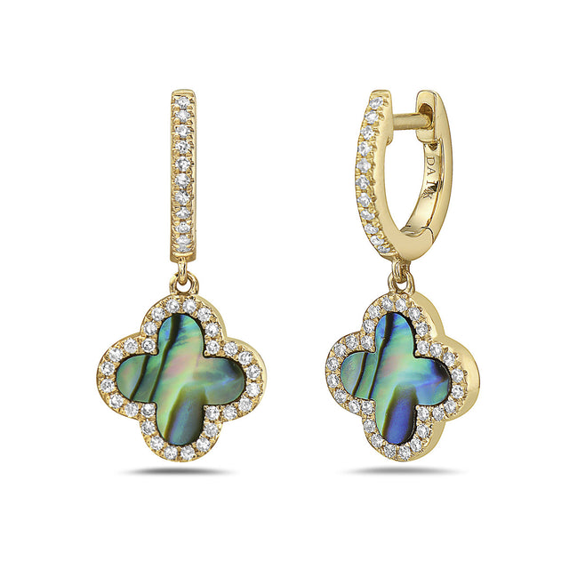 Abalone Clover Earrings