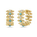 Turquoise and Diamond Huggies White Gold