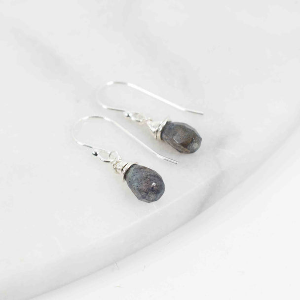 Top Wrapped Labradorite Earrings