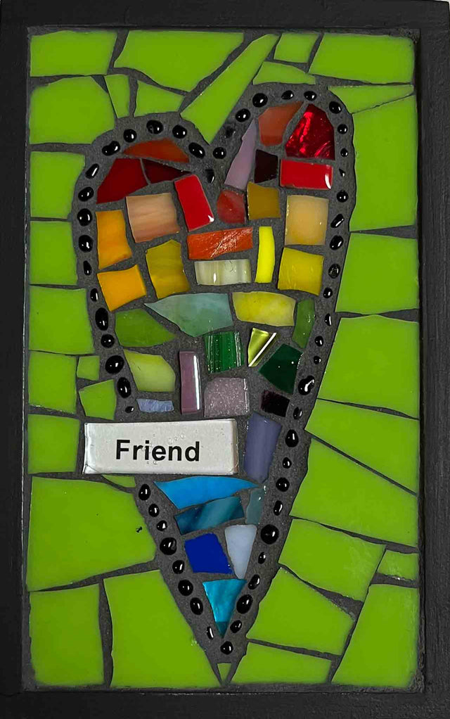 Green Friend Heart Postcard