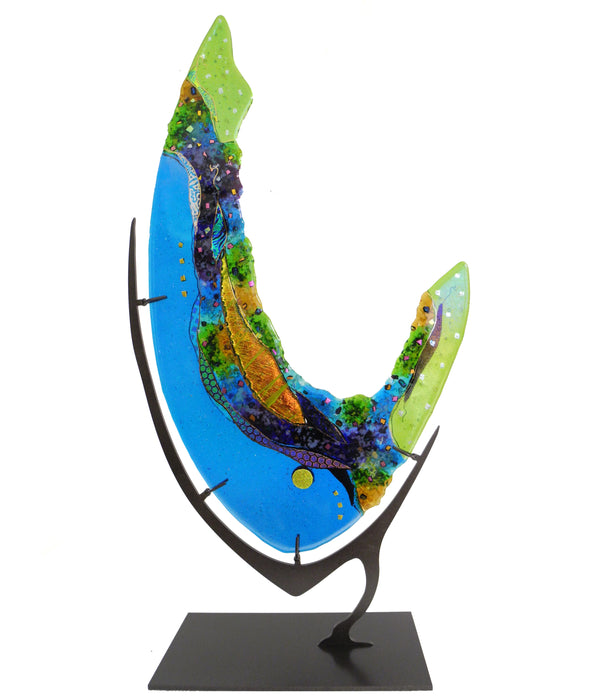 Geode Sculpture Blue