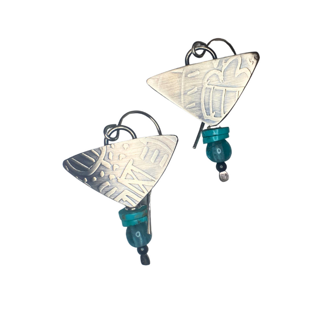 Turquoise and Amazonite Earrings