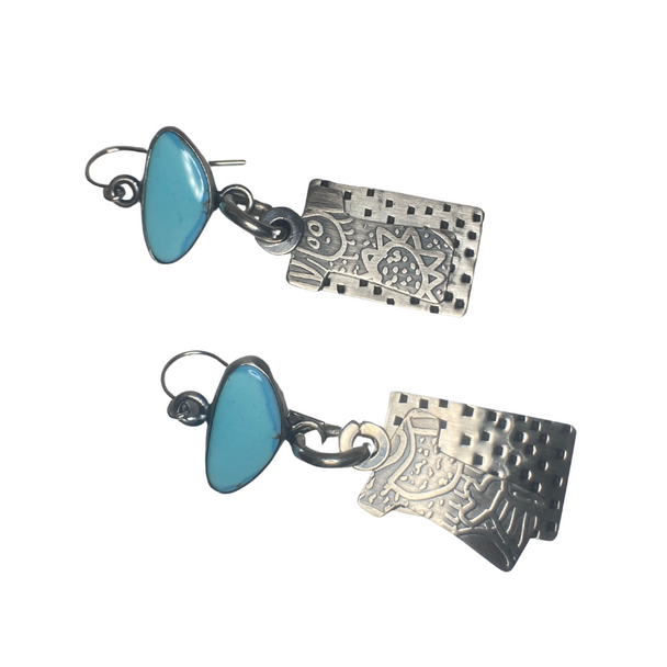 Lavender Turquoise Earrings