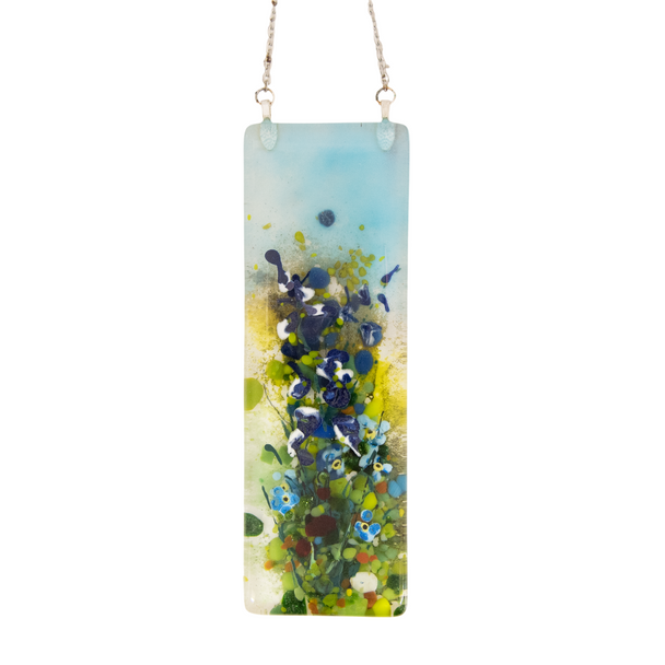 Blue Sky Blue Wildflower Mini Window Hanger