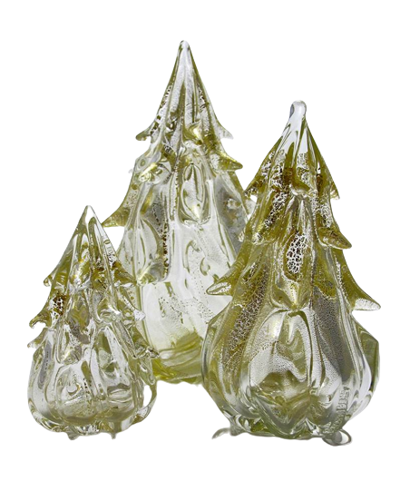 24K Gold Leaf Glass Christmas Tree