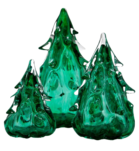 Green Glass Christmas Tree