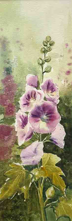 Hollyhocks I