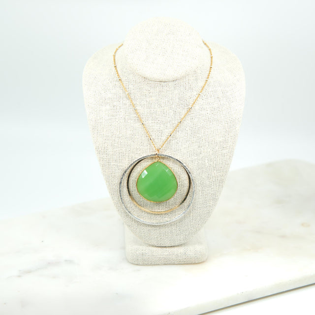 Apple Green Chalcedony Necklace