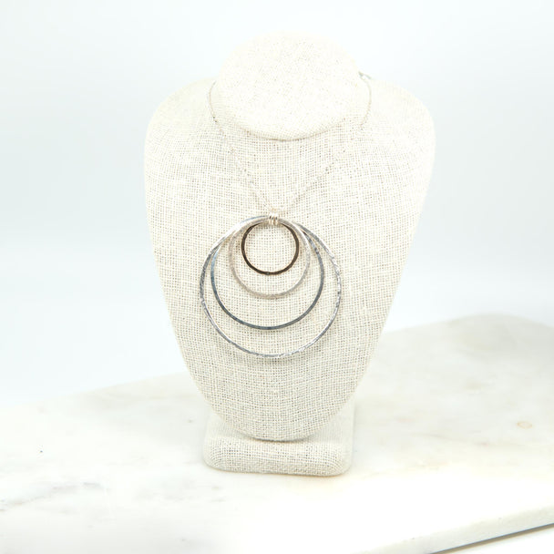 Quad Circle Pendant Necklace