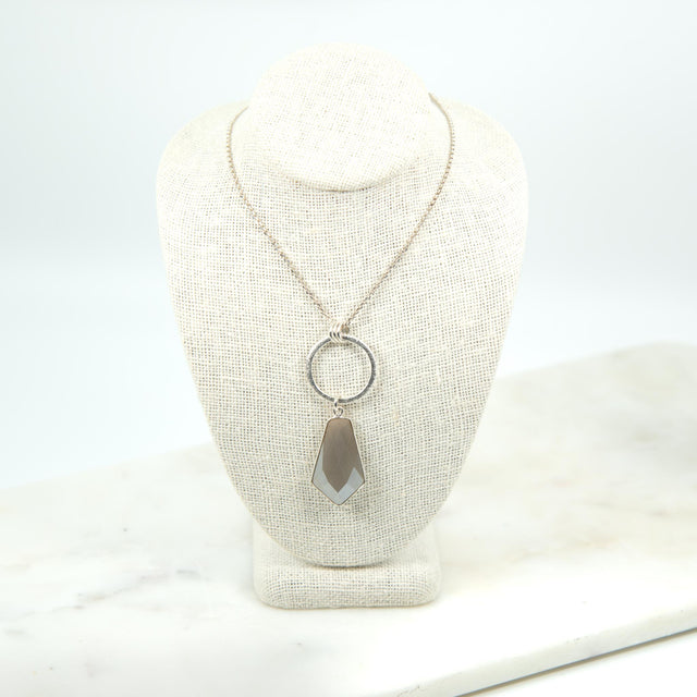 Shield Shaped Labradorite Necklace