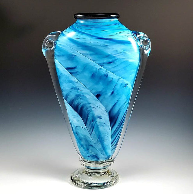 Ice Blue Shoulder Vase