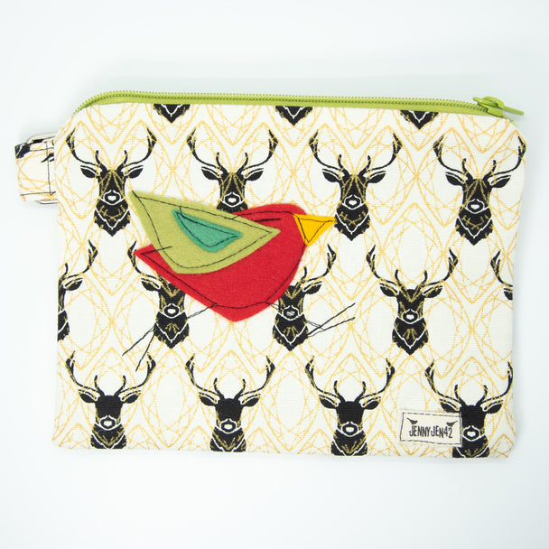 Red Bird Vinyl Pouch