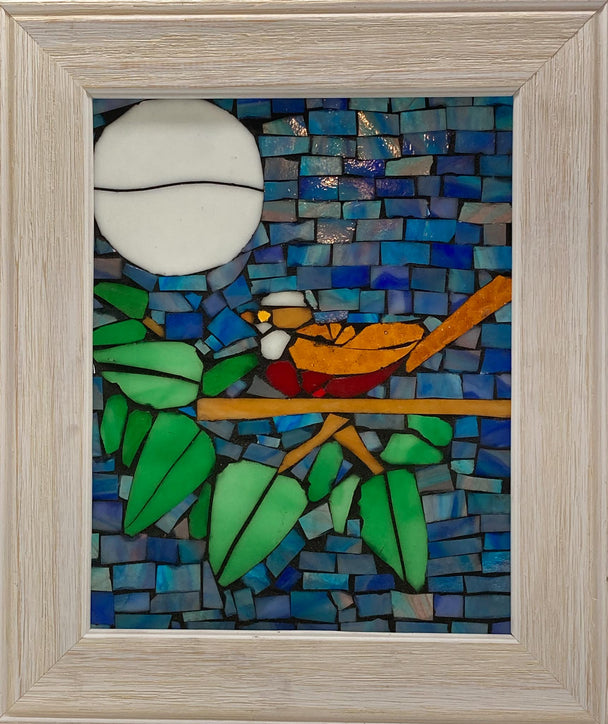 Little Bird Under the Moon Window Hanging