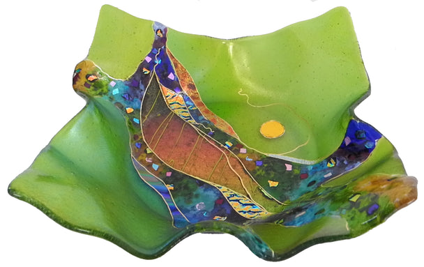 Large Square Bowl Peridot