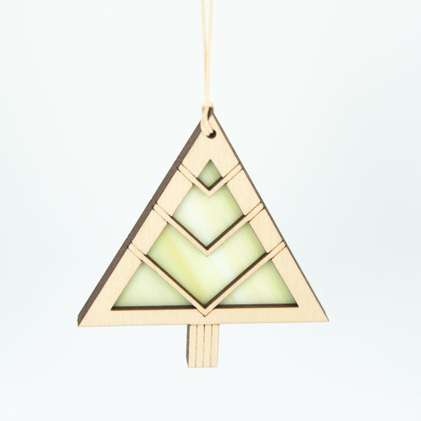 Smooth Tree Ornament-V Branch Light Gree