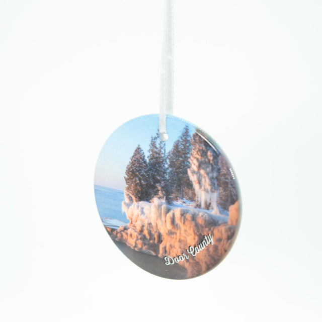 Cave Point Winter Ice Ornament