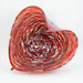 Red White Glass Heart Bowl