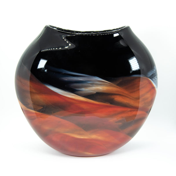 Red and Black Medallion Vase
