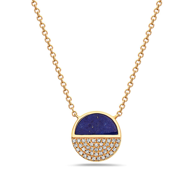 Lapis Circle Necklace