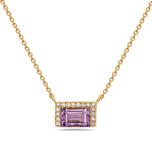 Amethyst and Diamond Necklace