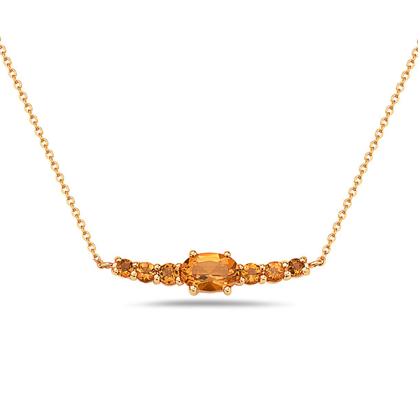 Citrine Bar Necklace