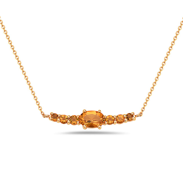 Citrine Bar Necklace