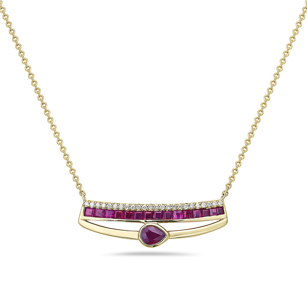 Ruby and Diamond Necklace