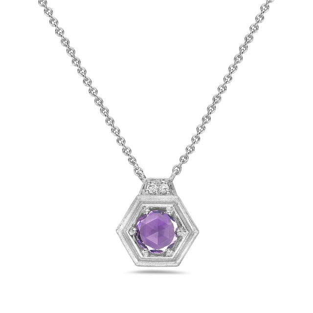 Amethyst and Diamond Necklace