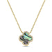 Abalone Clover Necklace Yellow Gold