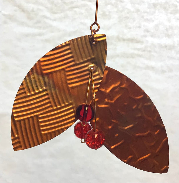 Textured Leaves Ornament