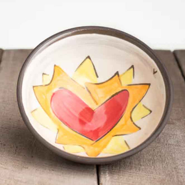 Flaming Heart Small Bowl