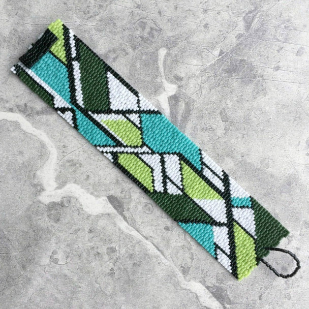 Architect Peyote Stitch Beaded Bracelet
