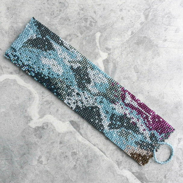 Storm Peyote Stitch Beaded Bracelet