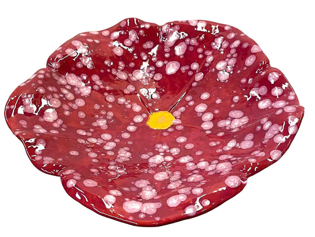 Rasberry Petunia Bird Bath Bowl