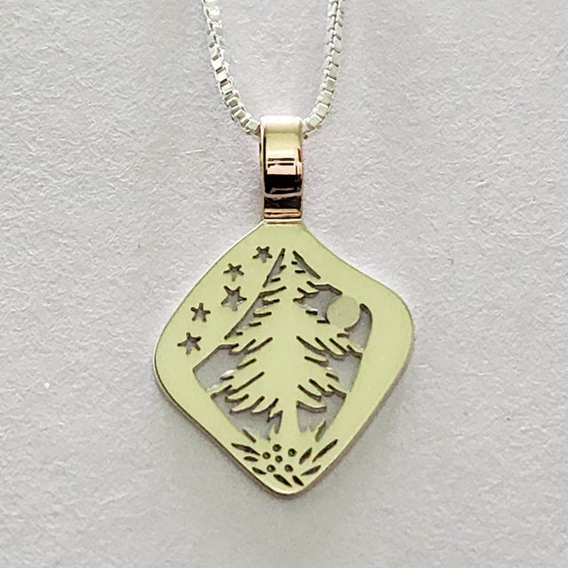 Pine Tree and Stars Necklace