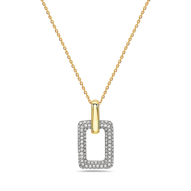 Diamond Paperclip Necklace