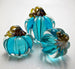 Small Blue Glass Pumpkin