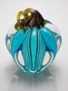 Small Blue Glass Pumpkin