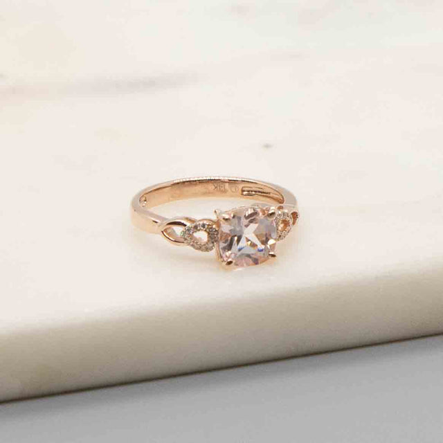 Morganite and Diamond Ring