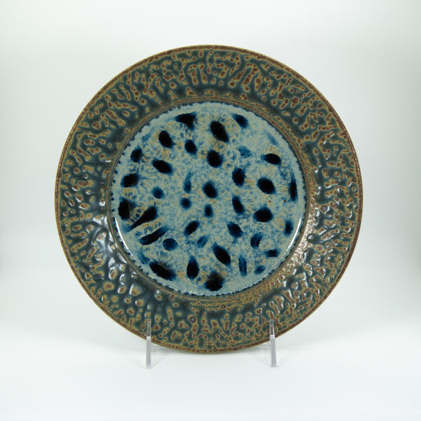 Salad Plate Peacock Blue