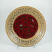 Salad Plate Peacock Red
