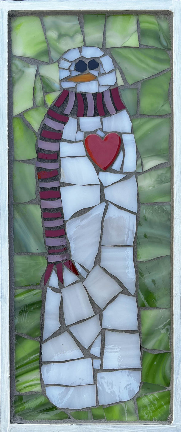 Red Scarf Snowman Wall Hanging