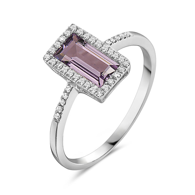 Amethyst and Diamond Ring