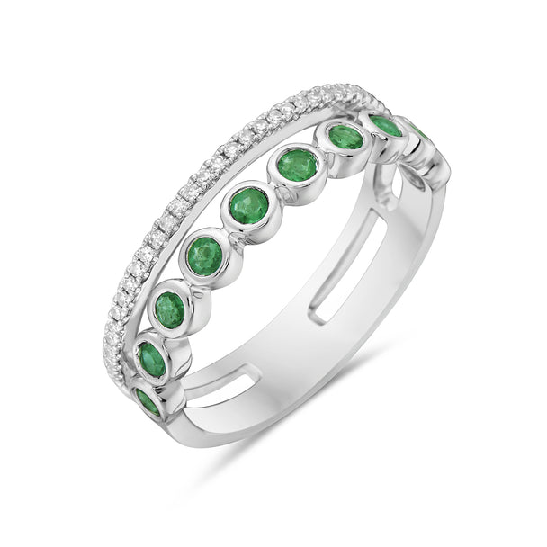 Emerald and Diamond Ring
