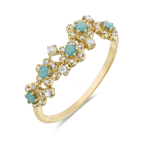 Turquoise and Diamond Ring