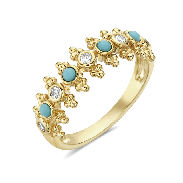 Diamond and Turquoise Ring