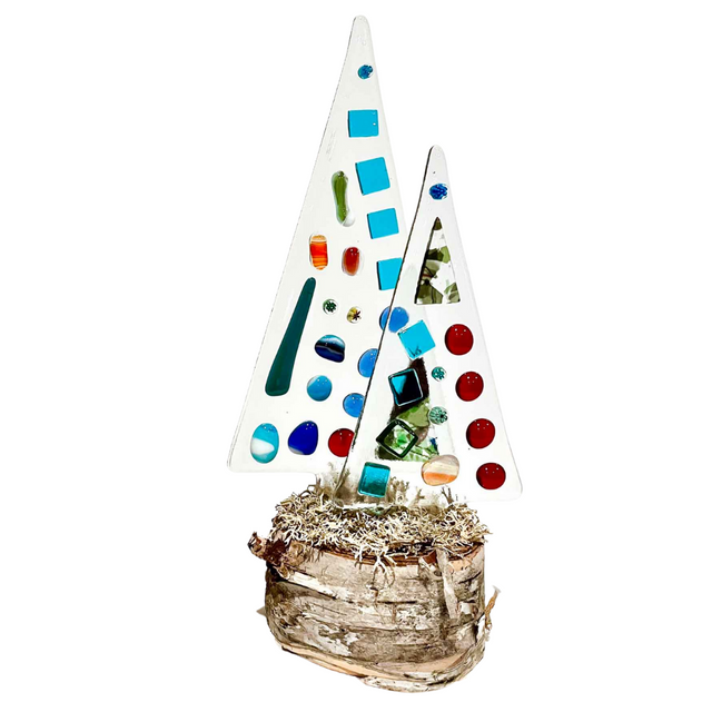 Double Christmas Tree Sculpture