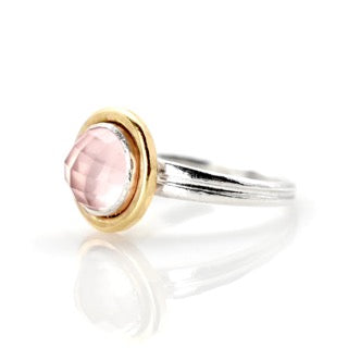 Faceted Rose Cut Quartz Ring