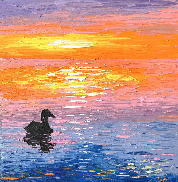 Duck At Dusk