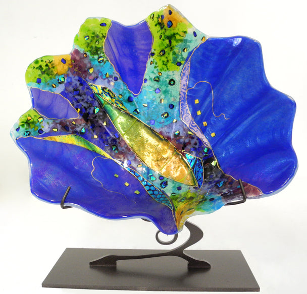 Large Shell Sculpture Sapphire